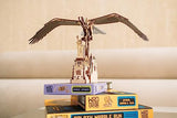 Wood Trick Liberty Eagle 3D Wooden Puzzles for Adults and Kids to Build - Mechanical Wings Movement - Engineering DIY Project Bird 3D Puzzles for Wood Trick