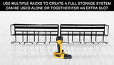 LULARINE 2 Pack Heavy Duty Wall Mounted Power Tool Organizer Floating Tool Shelf Storage Rack and Power Tool Holder LULARINE
