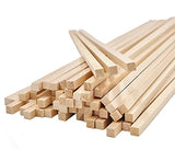 Wood Sticks 200Pcs 1/8 x 1/8 x 12 Inch Hardwood Square Dowels Unfinished Wood Strips Square Craft Sticks Long Wood Dowels Square Wooden Dowel Rod for William Craft
