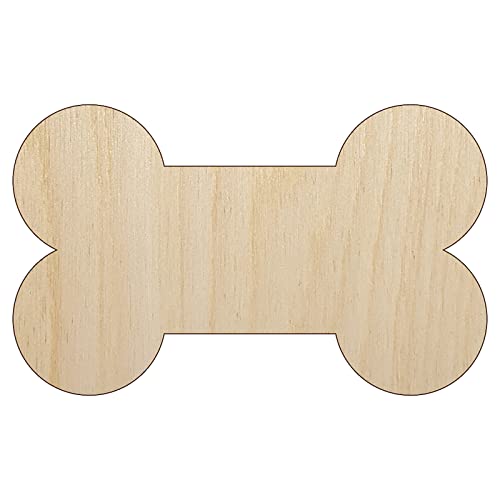 Dog Bone Unfinished Wood Shape Piece Cutout for DIY Craft Projects - 1/4 Inch Thick - 6.25 Inch Size Sniggle Sloth