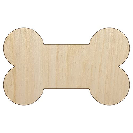 Dog Bone Unfinished Wood Shape Piece Cutout for DIY Craft Projects - 1/8 Inch Thick - 4.70 Inch Size Sniggle Sloth