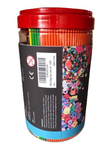 MOISO Kids Crafts and Art Supplies Jar Kit - 550+ Piece Set - Plus Glitter Glue, Construction Paper, Colored Popsicle Sticks, Eyes, Pipe Cleaners - WoodArtSupply