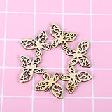 MILISTEN 50pcs Unfinished Wood Crafts Slices Wood Butterfly Shape Craft Wood Embellishments Wooden Butterfly for Crafts Wooden Wedding Cutouts Wood Milisten