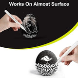 SFAIH Acrylic White Paint Pens - 8 Pack 2-3MM Medium Tip & 0.7MM Extra Fine White Paint Marker for Rock Painting, Wood, Metal, Fabric, Plastic, SFAIH