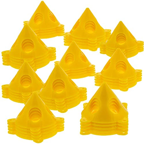 U.S. Art Supply Yellow Cone Canvas and Cabinet Door Risers - Acrylic and Epoxy Pouring Paint Canvas Support Stands (Pack of 50) Great to get Your U.S. Art Supply