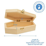 Woodpeckers Small Halloween Coffin Box, 9 Inch, Pack of 2, Unfinished Wood, Use As Halloween Décor and Halloween Crafts, Pet Casket Woodpeckers
