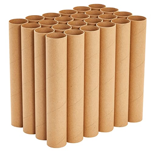 Bright Creations 24 Pack Brown Cardboard Tubes for Crafts, Empty Paper Towel Rolls for DIY Projects, Classrooms (1.7x10 in) Bright Creations