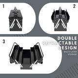 Pro-Lift Steel Tool Box – 21-inch 5-Tray Cantilever Metal Toolbox Portable with Handle – Heavy Duty Metal Latch Closure Carry Storage Box Tools Pro-LifT