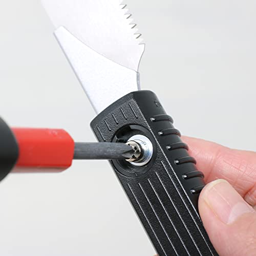 KAKURI Japanese Pull Saw with Sheath 4-3/4" Ryoba Double Edge Hand Saw for Woodworking & PVC Cutting, Small Hobby Saw, Made in JAPAN KAKURI