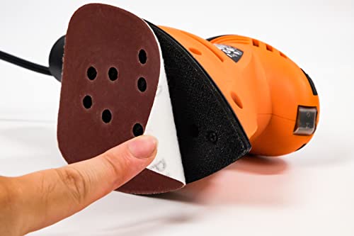 Seel Force PMS120 12000 OPM Mouse Detail Sander with 360 degree Rotatable Sanding Pad, Efficient Dust Collection System and 20 pcs Sandpapers for Steel Force