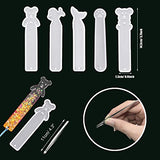 Woohome 26 PCS Notebook Cover Resin Casting Moulds Bookmark Resin Moulds Set with Book Rings, Tweezers and Silicone Measuring Cup for Notebook Woohome