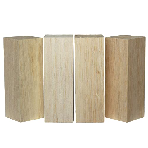 Super Bird Creations SB50018 Balsa Blocks 2x2x6" (4pk) for Bird Toys, Small Animal Chew Blocks, Carving and Crafting Super Bird Creations
