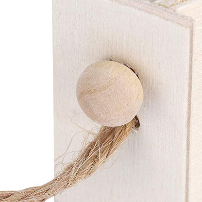 4Pcs Wooden Birdhouse Kits, Hanging Bird House Decorative Small Wood Birds Nest Cage Unfinished Paintable Nesting Box Innovative Birdcage Crafting