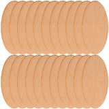 COHEALI 50pcs Wood Round Cutouts Unfinished Oval Wood Shapes Pieces Wood Discs Slices Oval Wood Embellishments for DIY Craft Wedding Christmas Decor COHEALI