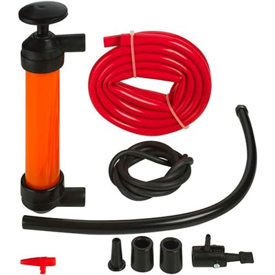 MeasuPro Siphon Hand Pump For Water - 15" Manual Water Pump, Gas Siphon Kit, Hand Bilge Pump With High Suction For Water Removal, Fuel Liquid