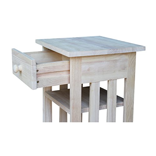 International Concepts Mission Telephone Stand, Unfinished IC International Concepts