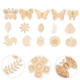 Yardenfun 100pcs Christmas Wood Chips Unfinished Wood Slice Paintable Christmas Ornaments Holiday Tree Decoration Birthday Decoration for Girl DIY Yardenfun