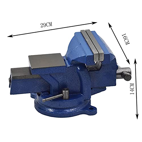 TINVHY 5-Inch Bench Vises with Swivel Base, Metal Milling with Locking 360-Degree Swivel Anvil for Crafting Painting Sculpting Modeling Electronics - WoodArtSupply