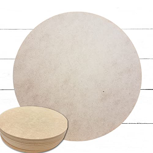 Set of 10-12" x 1/4" Wooden Circle Shape, Unfinished Wood Craft, Build-A-Cross - WoodArtSupply