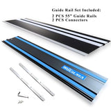 110" Plunge Track Saws Guide Rail for Makita Festool, Includes 2 PCS 55" Aluminum Extruded Guided Rails and 2 Guide Rail Connectors for Woodworking WOUILNIA
