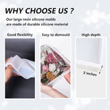 Heart Resin Mold Large, Heart Resin Molds Silicone 9.8 inch x 8.6 inch x 2 inch Large Epoxy Resin Silicone Molds for Flowers Preservation Resin Art BIGEBO