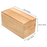 SEWACC 2pcs Unfinished Wooden Box with Slide Lid Blank Wood Box Case Jewelry Box Container for Arts Crafts Hobbies Sewing Keepsakes SEWACC