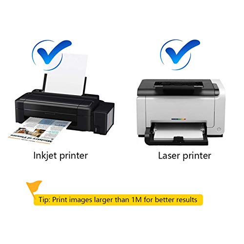 20 Glossy Sticker Paper Cricut for Inkjet Printer- Waterproof Paper Printable Vinyl White Decal Sheets A4 - Holds Ink Beautifully & Dries Quickly GPFMLDFV