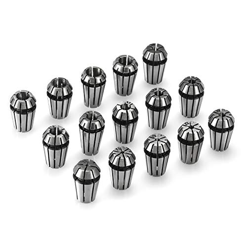 Genmitsu 15PCS ER11 Precision Spring Collet Set for CNC Engraving Milling Lathe Chuck Tool, 1.0mm-7.0mm & 1/4", 1/8" Genmitsu