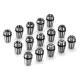 Genmitsu 15PCS ER11 Precision Spring Collet Set for CNC Engraving Milling Lathe Chuck Tool, 1.0mm-7.0mm & 1/4", 1/8" Genmitsu