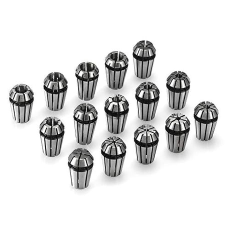 Genmitsu 15PCS ER11 Precision Spring Collet Set for CNC Engraving Milling Lathe Chuck Tool, 1.0mm-7.0mm & 1/4", 1/8" Genmitsu