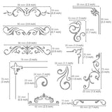 Aleks Melnyk No.3 Metal Journal Stencil, Wood Burning, Flowers and Vines, Ornament, Vintage, Finds Small Stencil Patterns, Pyrography, Engraving, Aleks Melnyk