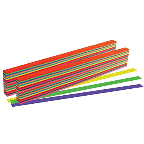 Paper Weaving Kit, 250 Colorful Strips + 25 Sheets Black Cardstock, 8.5x11-Inch, NOT Pre-Cut, Make 25 Projects, Hygloss Products Hygloss