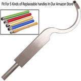 Carbide Tipped Woodturning Tool H8.9 Carbide Wood Lathe Tool Enlarge Swan Hollower Made of Stainless Steel with 10pcs 8.9mm Round Carbide Cutter and Dirtech