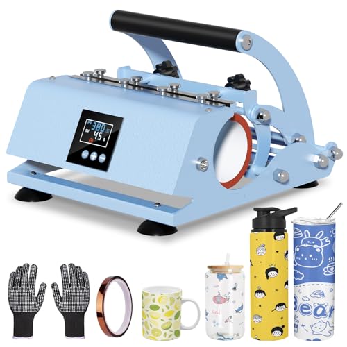 OIIEE 30OZ Tumbler Heat Press Machine 110V Auto Timer Cup Mug Heat Press Machine for 9 OZ 11 OZ 15 OZ 16 OZ 20 OZ 30 OZ Sublimation Straight Tumbler - WoodArtSupply