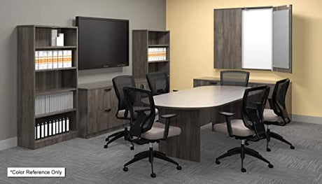 GOF 6FT, 8FT, 10FT Conference Table & Chairs (G13050B) Set, Dark Cherry, Espresso, Mahogany, Walnut, Artisan Grey (10ft Table Only, Artisan Grey) GOF