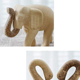 EXCEART Painting Wooden Elephant Figurine Unfinished Wood Elephant Toy Paintable Animal Crafts Developmental Toy DIY Arts Crafts Supplies for Kids EXCEART