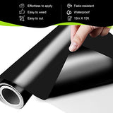 UCEC Black Removable Vinyl for Cricut Maker 3 Cricut Explore 3, Matless Cutting 13'' × 15 ft Matte Black Adhesive Vinyl Roll for Stickers Decals DIY UCEC