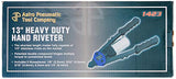 Astro Pneumatic Tool 1423 1/4" Heavy Duty 13" Hand Riveter Astro Pneumatic Tool