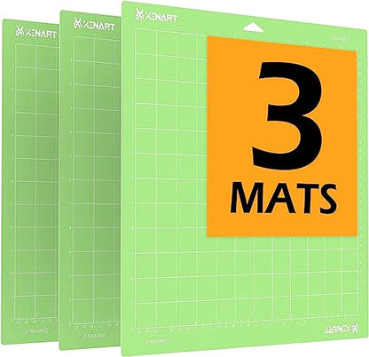 Xinart Cutting Mats for Cricut Maker 3/Explore 3/Maker/Air 2,12x12 inch 3 Mats Standard Sticky Grip Green Replacement Cut Mat for Cricut - WoodArtSupply