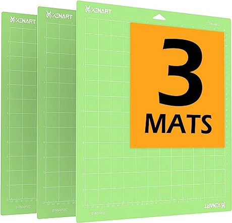 Xinart Cutting Mats for Cricut Maker 3/Explore 3/Maker/Air 2,12x12 inch 3 Mats Standard Sticky Grip Green Replacement Cut Mat for Cricut XINART