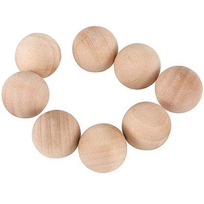 ZOENHOU 100 PCS 1 Inch Wood Balls, Unfinished Natural Wooden Round Ball, Wood Sphere Round Hardwood Balls for Crafts DIY Projects