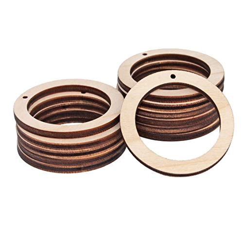 ALL SIZES BULK (12pc to 100pc) Unfinished Wood Laser Cutout Hoop Hoops Dangle Earring Jewelry Blanks Shape Crafts Made in Texas Texan Wood Crafts