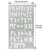 Aleks Melnyk No.483 Metal Stencil, Elder Futhark and Anglo-Saxon Runes 0.8in, Ancient Alphabet, Sigil Magic Alphabet Stencil 1 PC, Template Wood Aleks Melnyk