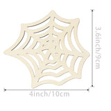 Unfinished Spider Web Wood Spider Web Shaped DIY Wood Halloween Blank Wood with Twines Art Unfinished Ornaments for Halloween Christmas Wedding Zontween
