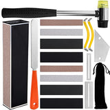 SOUJOY 17 Pieces Guitar Luthier Tool Set, Including Fret Rubber Hammer, Fret Crowning File, Fret Leveling Beam Sanding Leveler Beam, Fret Rocker, SOUJOY