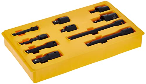 DEWALT Socket Set, Metric, 10-Piece, 3/8" and 1/2" Drive, with Impact Extensions (DWMT74741) - WoodArtSupply