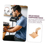 SUPVOX 1 Pc Solid Wood Headphone Stand Desk Headset Holder Headset Rack Headphones Holder Headphone Rack Headphone Hanger Storage Rack Headphone SUPVOX