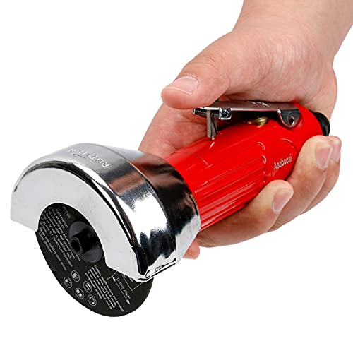 3inch Air Cut Off Tool,Angle Grinder Pneumatic Cutting Machine With 6-Pieces 3" Cutting Disc Set Asabocai