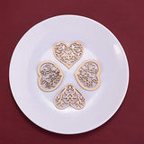 LiQunSweet 100-Pieces 2 Inches Undyed Wood Pendants Valentines Heart Cutouts Wooden Unfinished Slices Charms for Earring Jewelry Making DIY Findings LiQunSweet