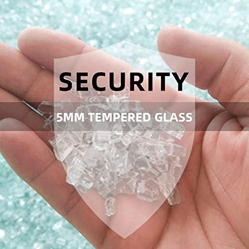 Zacis Modern 4-Tier Glass Display Cabinet with Two Doors for Living Room and Bedroom Zacis